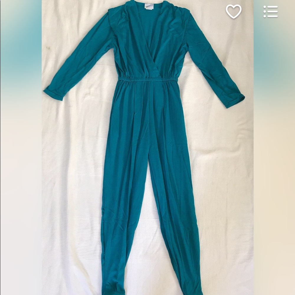 Deadstock Vintage Mooncraft Turquoise Jumpsuit